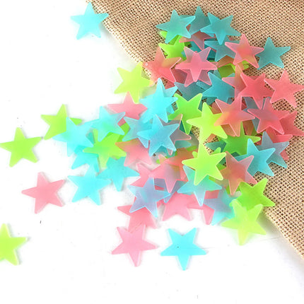 100Pcs/Set Stars Luminous Wall Stickers Glow In The Dark For Kids Baby