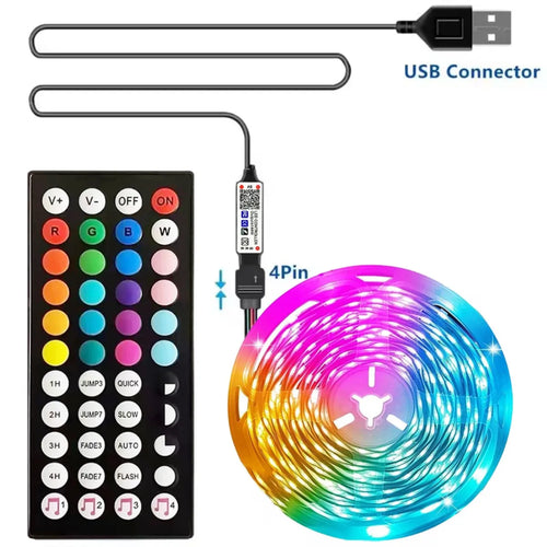 5M-30M 5V TV backlight Led strip light RGB with 44-key remote control