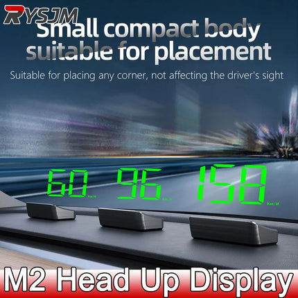 M2 Head Up Display Digital Speedometer GPS HUD Plug And Play For All