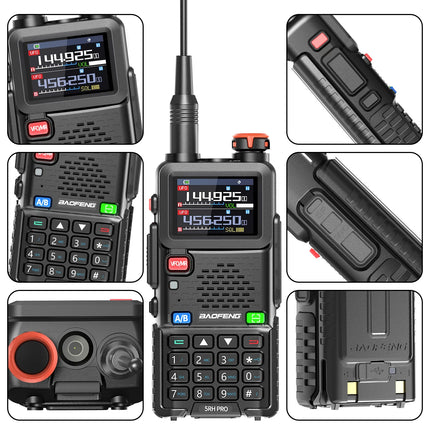 Baofeng UV-5RH PRO GPS Walkie Talkie Long Range Multi Band Wirless