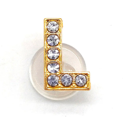 1-26Pcs Fashion Gold Letters Metal Shoe Charms Accessories Garden Shoe