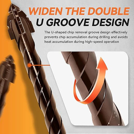 10/7PCS Serrated Drill Bits Set High Strength Special Serrated Twist