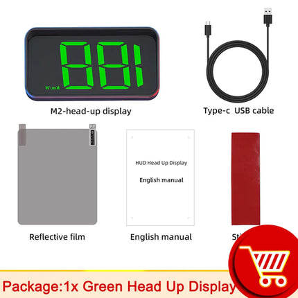 M2 Head Up Display Digital Speedometer GPS HUD Plug And Play For All