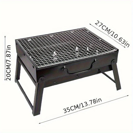 Portable BBQ Charcoal Grill Stainless Steel Small Mini BBQ Tool Kit