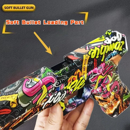 2025 Manual G17 Toy Gun With Laser Water Ball Bullet Airsoft Pistol