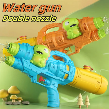 Dinosaurs, ducks, sharks, twin sprinklers, water gun toys, water