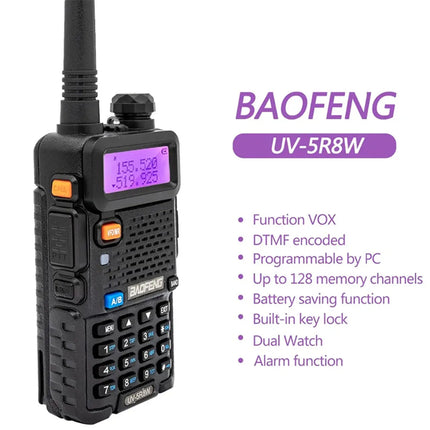 4PCS Baofeng 8W Dual Frequency High-Power Walkie Talkie 128CH Portable
