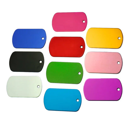 20Pcs Pet Id Dog Tag Aluminum Military Army ID Tag Name Blank Dog Tags