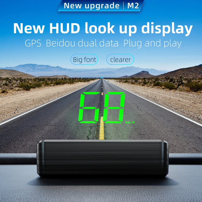 M2 Head Up Display Digital Speedometer GPS HUD Plug And Play For All