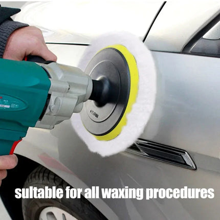 3/4/5/6/7 Inch Polishing Kit Polishing Pad Car Waxing Sponge Disk Wool