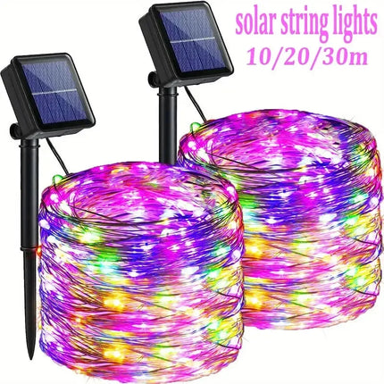 Fairy Lights Solar Garden Lights String Lights with 8 Modes Waterproof