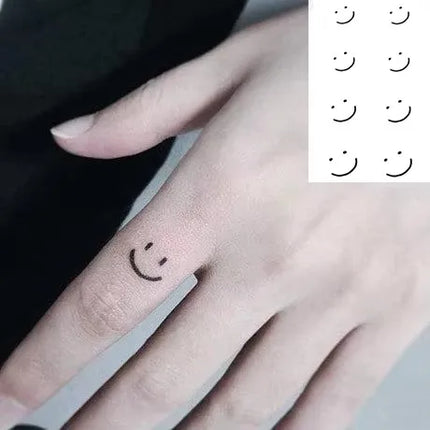 Waterproof Temporary Tattoo Sticker Black Hand Drawn Heart Design Body