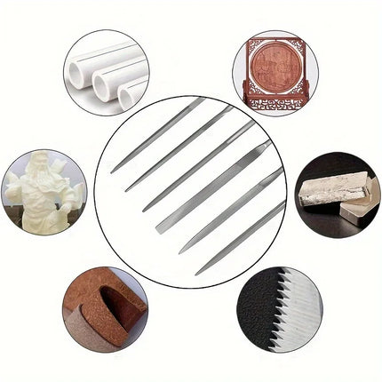 Premium Needle File Set - High-Carbon Steel Files with Non-Slip