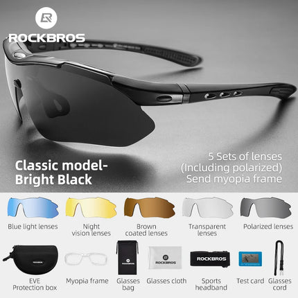 ROCKBROS Cycling Polarized glasses Bike Photochromic Outdoor Sports