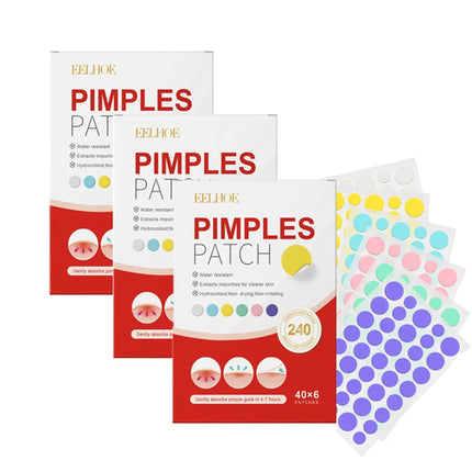 240pcs New Pimple Patch Acne Patches Heart/Star/Flower/Round Shape