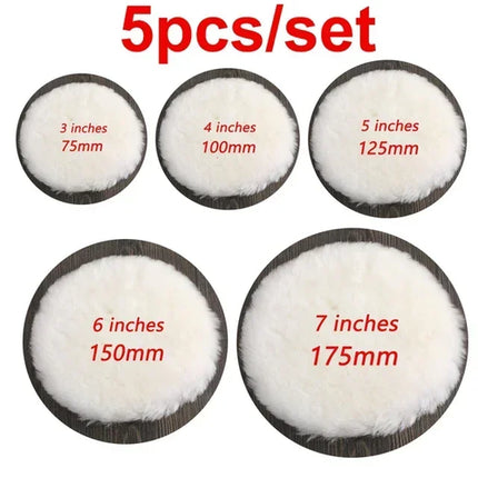 3/4/5/6/7 Inch Polishing Kit Polishing Pad Car Waxing Sponge Disk Wool