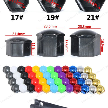 20PCS Universal Wheel Nut Covers 17/19/21mm - ust-proof wheel bolt