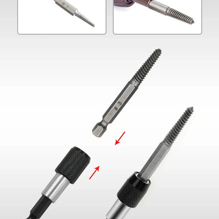 10pc Hexagonal Shank Broken Head Screw Extractor Screw Broken Head