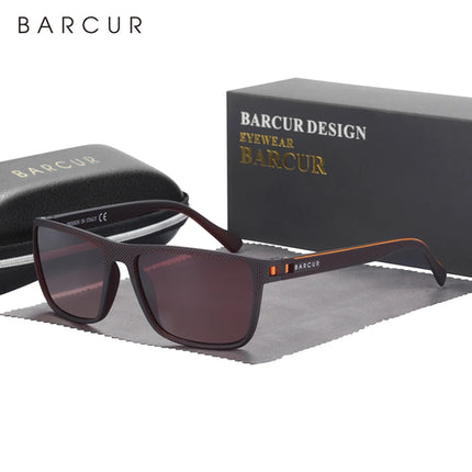 BARCUR Men Polarized Sunclasses TR90 Light Weight Fishing Travel Sun