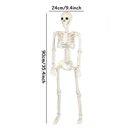 Halloween Movable Skeleton Fake Human Skull Bones Halloween Party Home