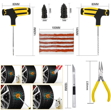ZFOUEK Car Tire Repair Kit Puncture Plug Tools Tyre Puncture Emergency