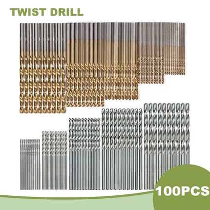 100pc Twist Drill 1-3mm Hand Electric Drill DIY Woodwork Drill