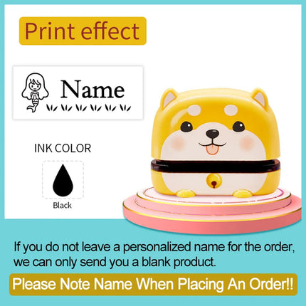 Personalized Children Name Stamp - Engraved Waterproof Seal for