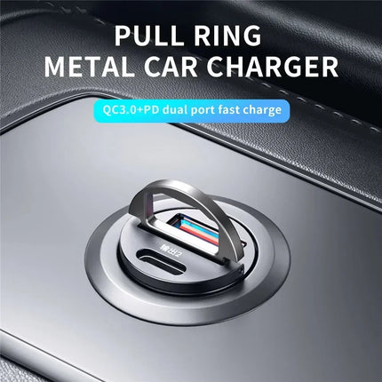 USB Car Charger 200W Fast Charging Type C Car Phone Charger Adapter