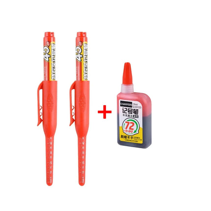 45mm Waterproof Deep Hole Marker Pens Long Nib Head Carpenter Pen
