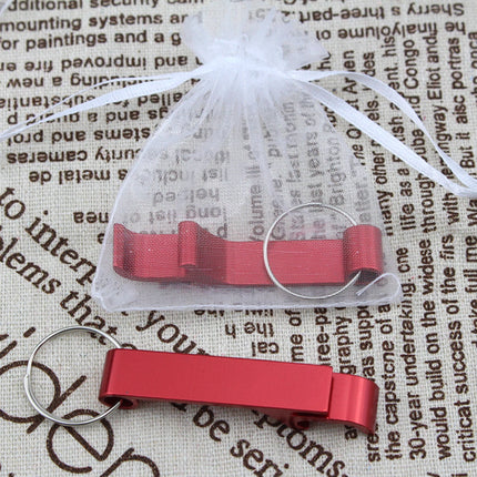 50*Personalized Engraved Bottle Opener Key Chain Wedding Favors