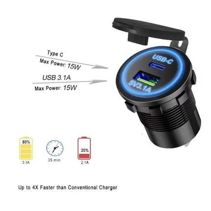 Universal  Car Charger Fast Charging Motorcycle Car Cigarette Lighter