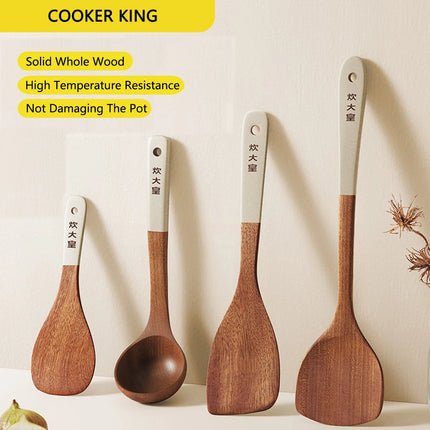 COOKER KING Ebony Wood Spatula Non Stick Pan Special Stir Fry Spatula