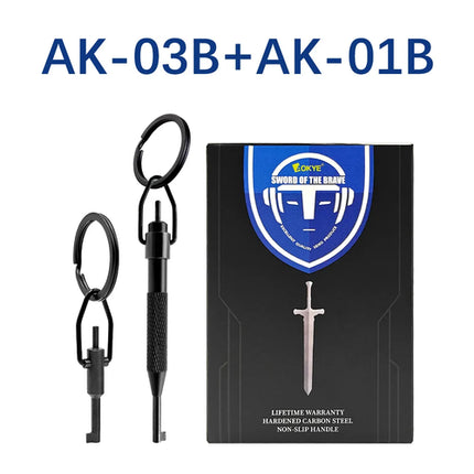 AK-03B mini handcuff key, made of high carbon steel, with key ring,