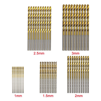 100pc twist drill 1-3mm hand electric drill DIY woodwork drill
