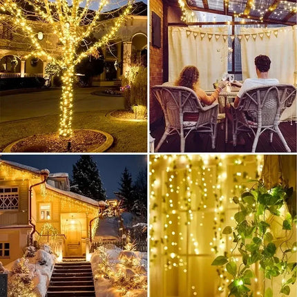 Fairy Lights Solar Garden Lights String Lights with 8 Modes Waterproof