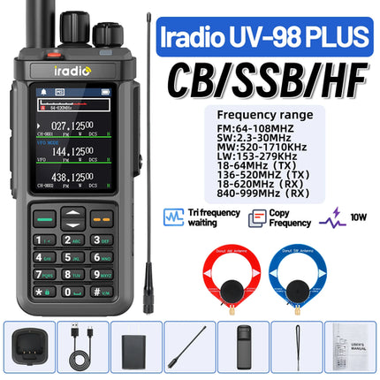 Iradio UV-98 PLUS Multi Band 10W FM AM SSB HF Cross Band Repeater