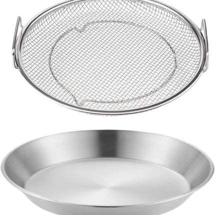 Kitchen Oil Filter Tray Stainless Steel Air Fryer Mesh Pan Draining