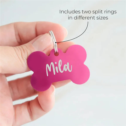 Personalized Pet ID Tag Dog Cat Nameplate Address Number Aluminum