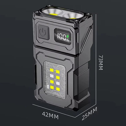 Mini Portable LED COB Flashlight Ajustable Rotatable Magnetic Torch