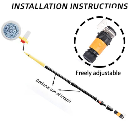 Auto Rotating Car Wash Brush Kit - 360° Spin Long Handle Pressure