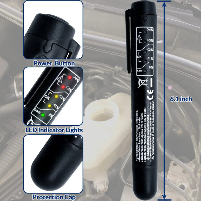 Brake Fluid Tester Hydraulic Fluid Oil Moisture Analyzer Automatic