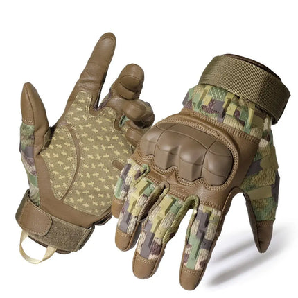Touch Screen Cycling Gloves PU Leather Tactical Airsoft Hunting