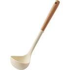Beige soup spoon