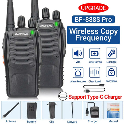 Baofeng BF-888S Pro Walkie Talkie Wireless Copy Frequency Long Range