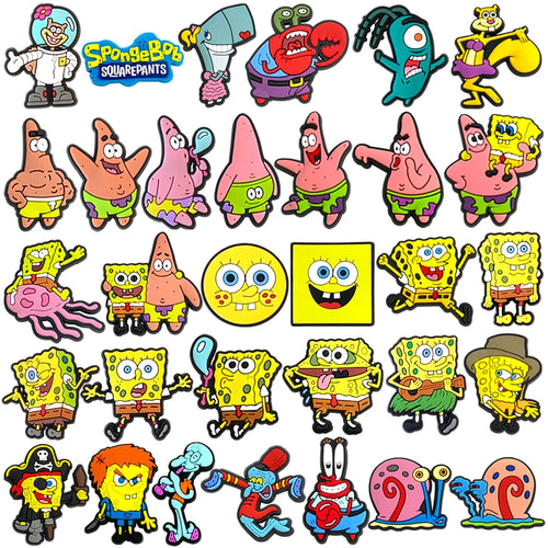20pcs/set Shoe Charms DIY Spongebob Accessories For PVC Decorations