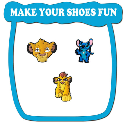 Random 10-100Pcs MINISO Disney Series Shoe Charms For Key Chain