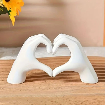 Resin Love Gesture Sculpture Desktop Decoration Sculpture Doll Nordic