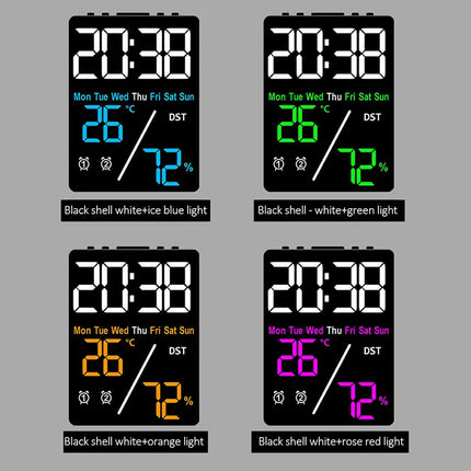 Multifunctional Large Screen Digital Alarm Clock Humidity Display
