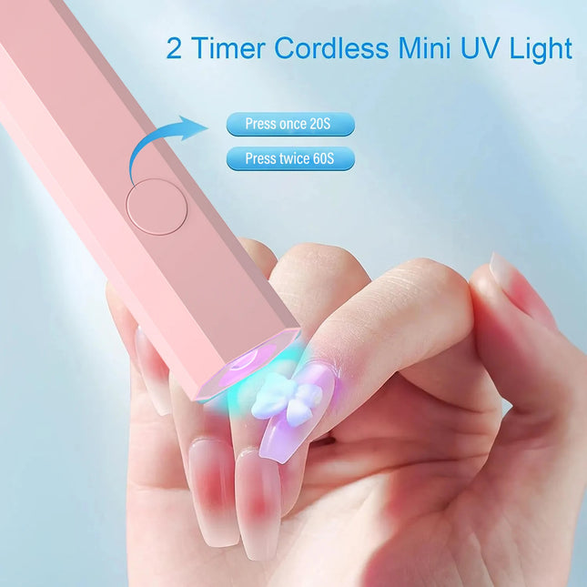 YIKOOLIN Convenient Handheld Nail Dryer Lamp UV/LED Nail Curing All