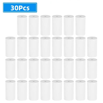30 Rolls 57*25mm Thermal Paper White Sticker Camera Instant Print Kids